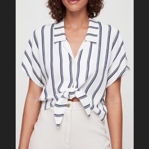 Wilfred Tie-Front Blouse - Aritzia (Size S)